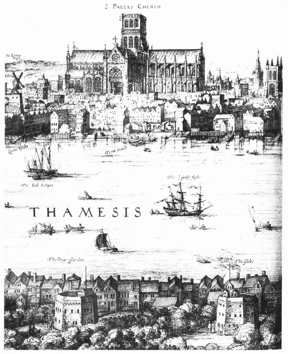 Лондон в 1616 году. Собор Святого Павла, Беар-Гарден и театр «Глобус»