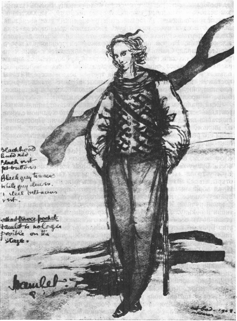 Эскиз костюма Гамлета, 1904