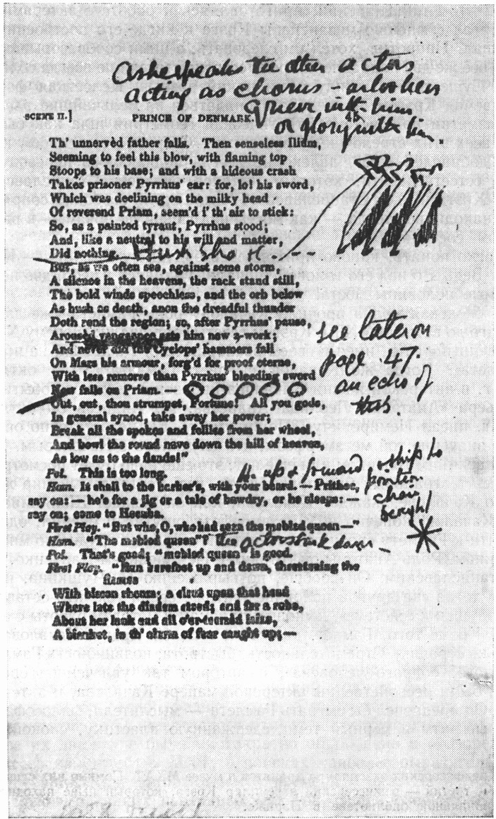 «Гамлет» МХТ. Страницы режиссерского экземпляра Крэга «Гамлет» МХТ. Страницы режиссерского экземпляра Крэга