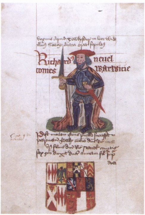 2. Ричард Невилл, граф Уорик, «делатель королей». Предок Невилла и герой трех частей «Генриха VI». Bodleian Library, University of Oxford, MS. Top.Glouc. D. 2, fol. 36v