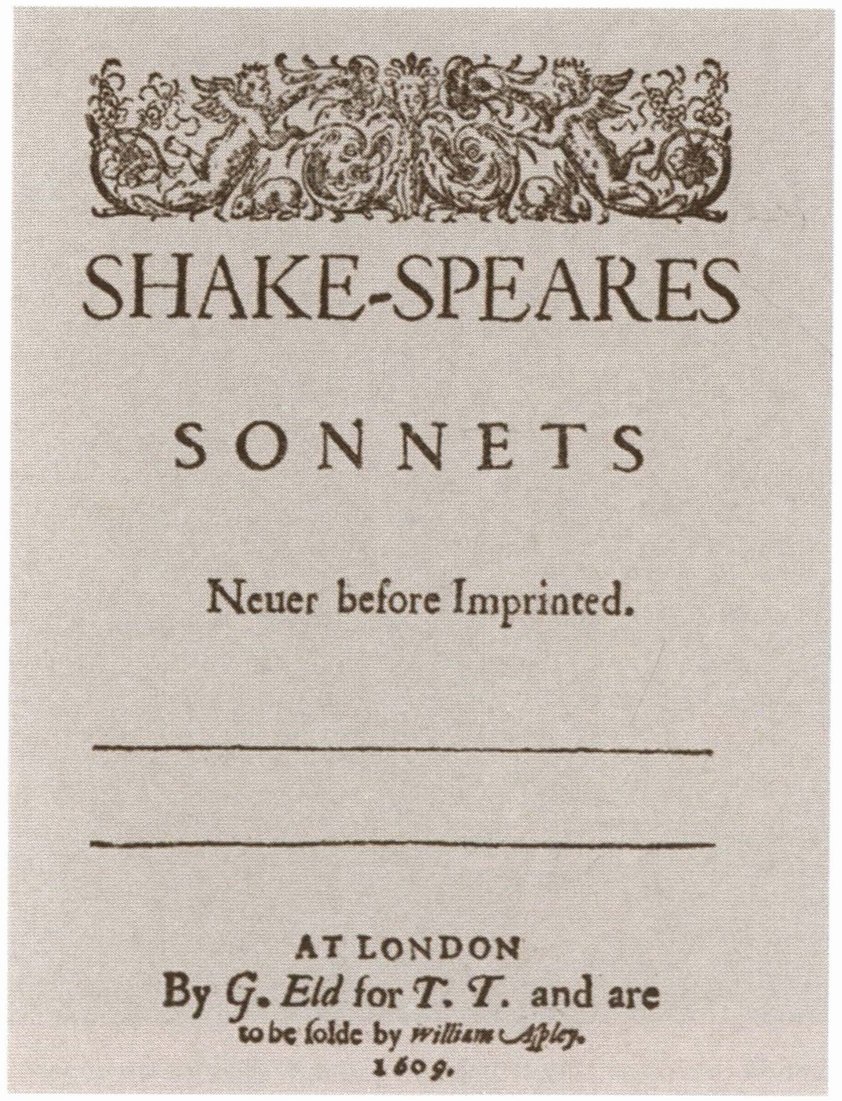 Первое издание «Сонетов» Шекспира. 1609 г